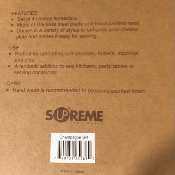 Mr. Spreader 4-Piece Resin , wine champagne Spreader, Assorted - Picture 3 of 3